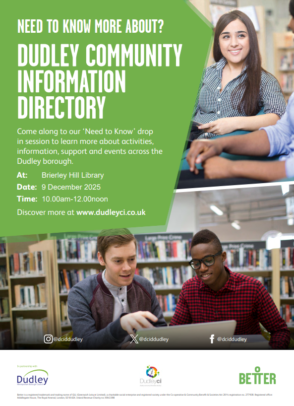 Brierley Library - Need To Know More About Dudley Community Information Directory